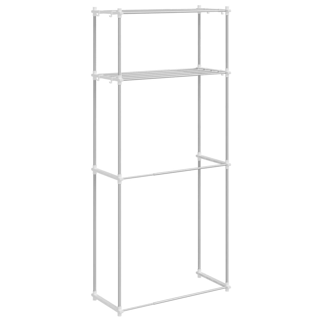 Washing Machine Shelf Manual White 63 x 27 x 136 cm Aluminium